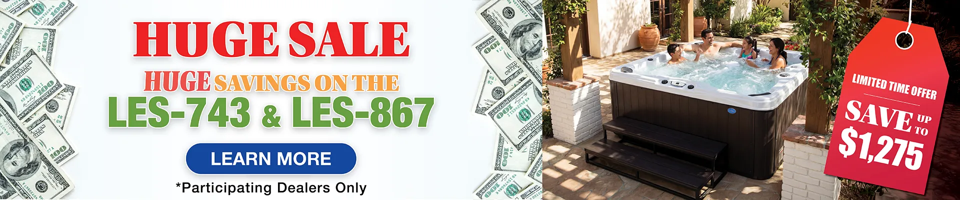 Calspas hot tub being used in a family setting - Johnston