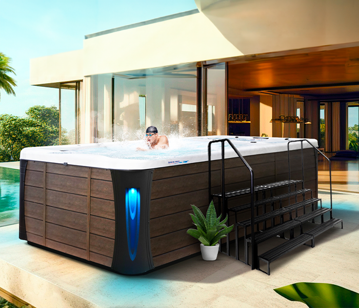 Calspas hot tub being used in a family setting - Johnston